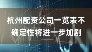 杭州配资公司一览表不确定性将进一步加剧