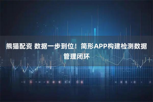 熊猫配资 数据一步到位！简形APP构建检测数据管理闭环