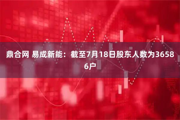 鼎合网 易成新能：截至7月18日股东人数为36586户