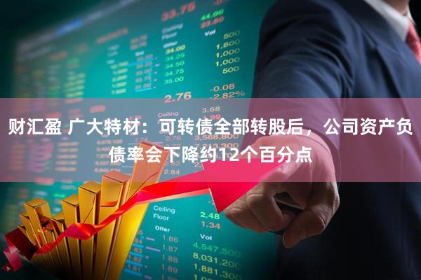 财汇盈 广大特材：可转债全部转股后，公司资产负债率会下降约12个百分点