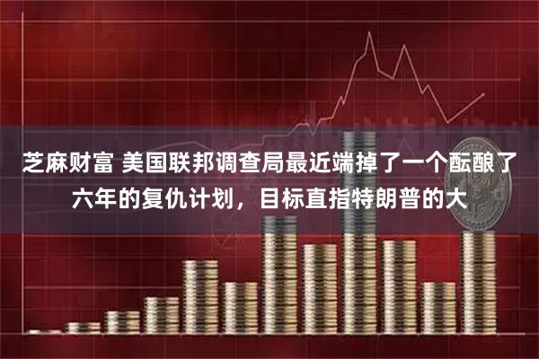 芝麻财富 美国联邦调查局最近端掉了一个酝酿了六年的复仇计划，目标直指特朗普的大